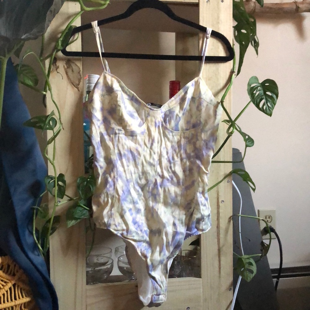 Tie dye corset bodysuit